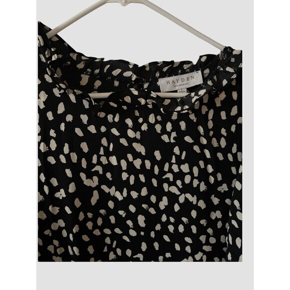 Hayden LA Women’s Dress Mini Asymmetrical Flowy Keyhole Back 3/4 Sleeve Lg NWT - Picture 4 of 7